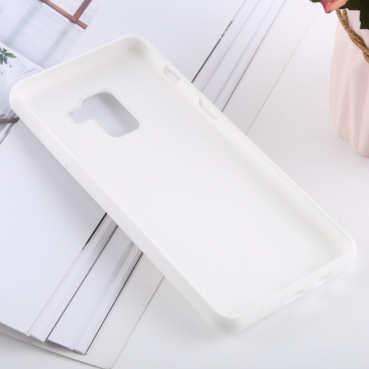 Solid Color Liquid Silicone Shockproof Soft Case for Galaxy A8+(2018)