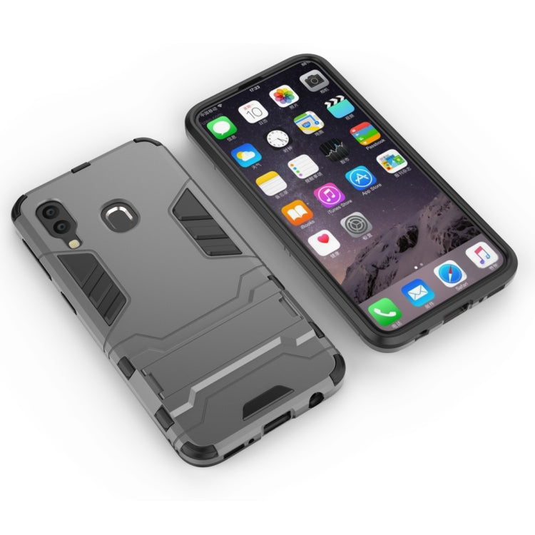 Shockproof PC + TPU Case for Galaxy A40, with Holder