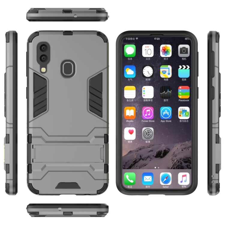 Shockproof PC + TPU Case for Galaxy A40, with Holder
