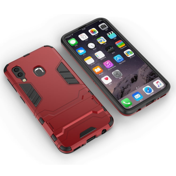 Shockproof PC + TPU Case for Galaxy A40, with Holder