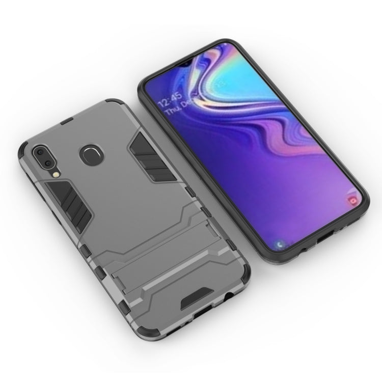 Shockproof PC + TPU Case for Galaxy M20, with Holder