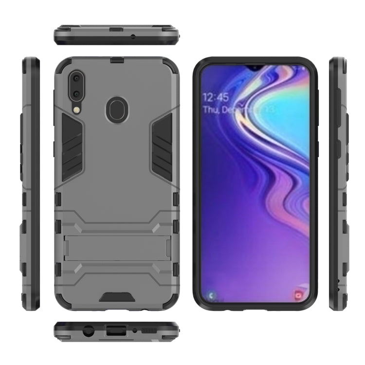 Shockproof PC + TPU Case for Galaxy M20, with Holder