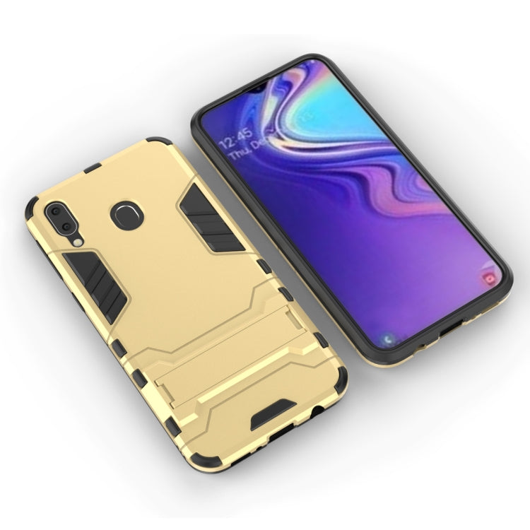 Shockproof PC + TPU Case for Galaxy M20, with Holder