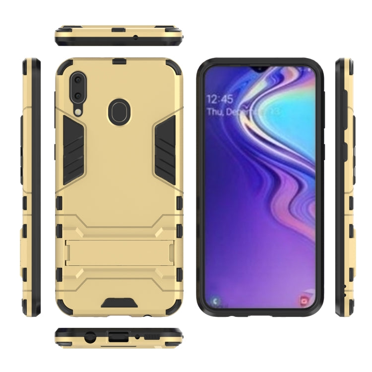 Shockproof PC + TPU Case for Galaxy M20, with Holder