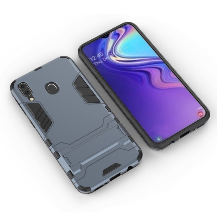 Shockproof PC + TPU Case for Galaxy M20, with Holder