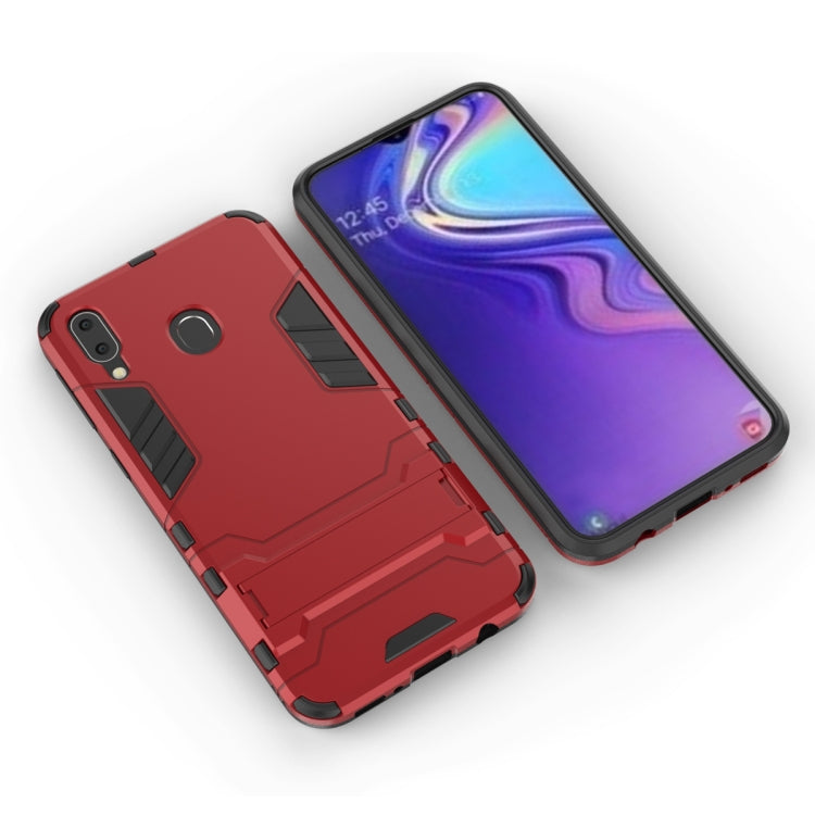 Shockproof PC + TPU Case for Galaxy M20, with Holder