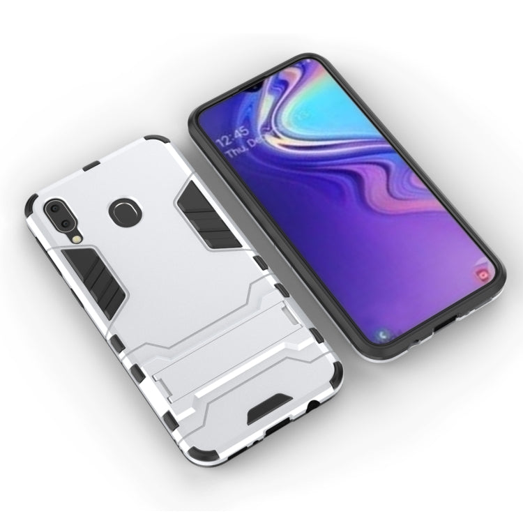 Shockproof PC + TPU Case for Galaxy M20, with Holder