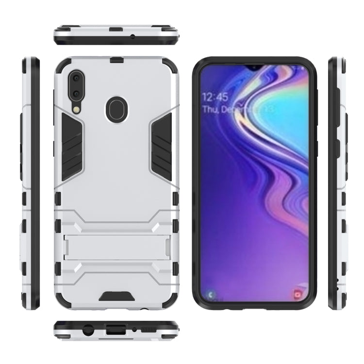 Shockproof PC + TPU Case for Galaxy M20, with Holder