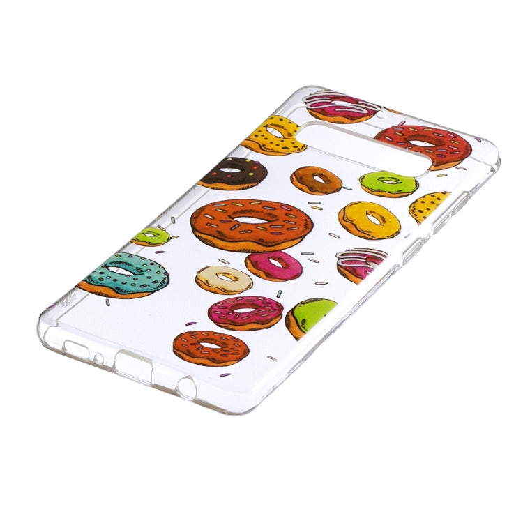 Doughnut Pattern Transparent TPU Protective Case for Galaxy S10