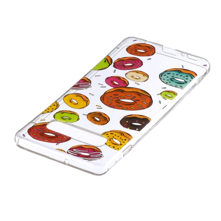 Doughnut Pattern Transparent TPU Protective Case for Galaxy S10