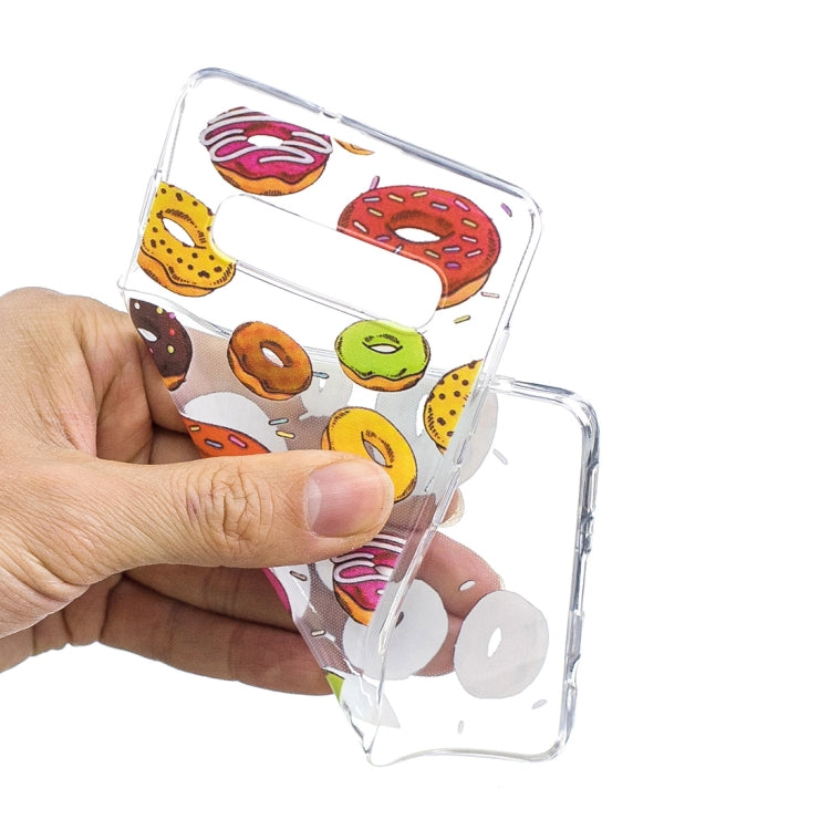 Doughnut Pattern Transparent TPU Protective Case for Galaxy S10