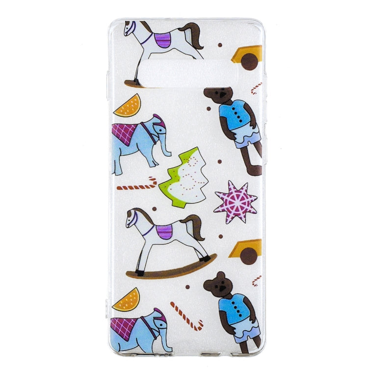 Puppet Toys Pattern Transparent TPU Protective Case for Galaxy S10