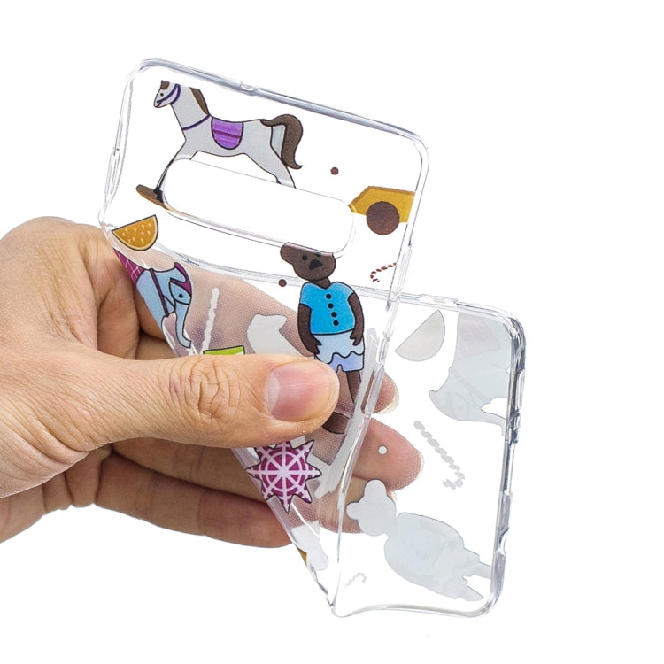 Puppet Toys Pattern Transparent TPU Protective Case for Galaxy S10