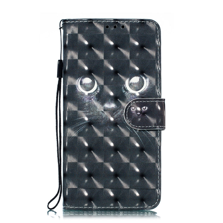 3D Black Eyes Pattern Horizontal Flip PU Leather Case for Galaxy S10, with Holder & Card Slots & Wallet & Photo Frame