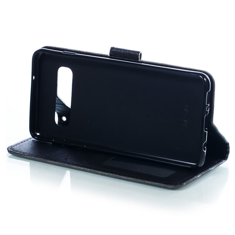 3D Black Eyes Pattern Horizontal Flip PU Leather Case for Galaxy S10, with Holder & Card Slots & Wallet & Photo Frame