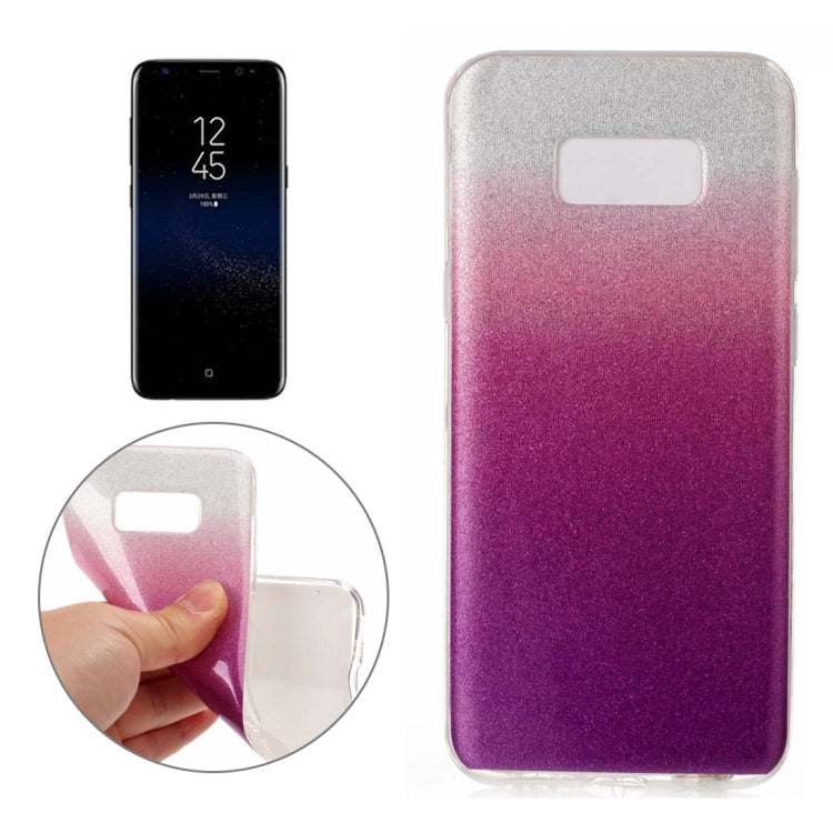 For Galaxy S8 + / G955 Glitter Powder Protective Back Cover Soft Case
