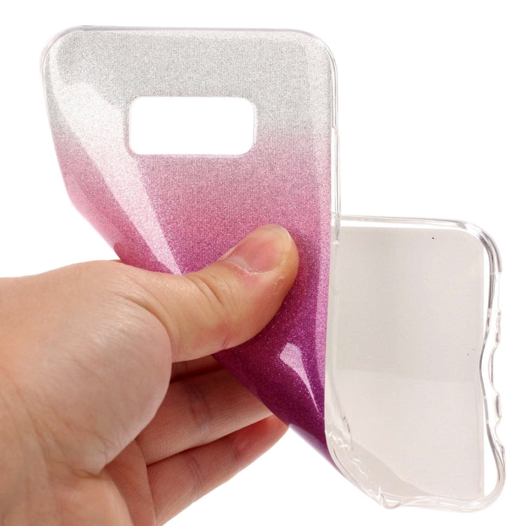 For Galaxy S8 + / G955 Glitter Powder Protective Back Cover Soft Case