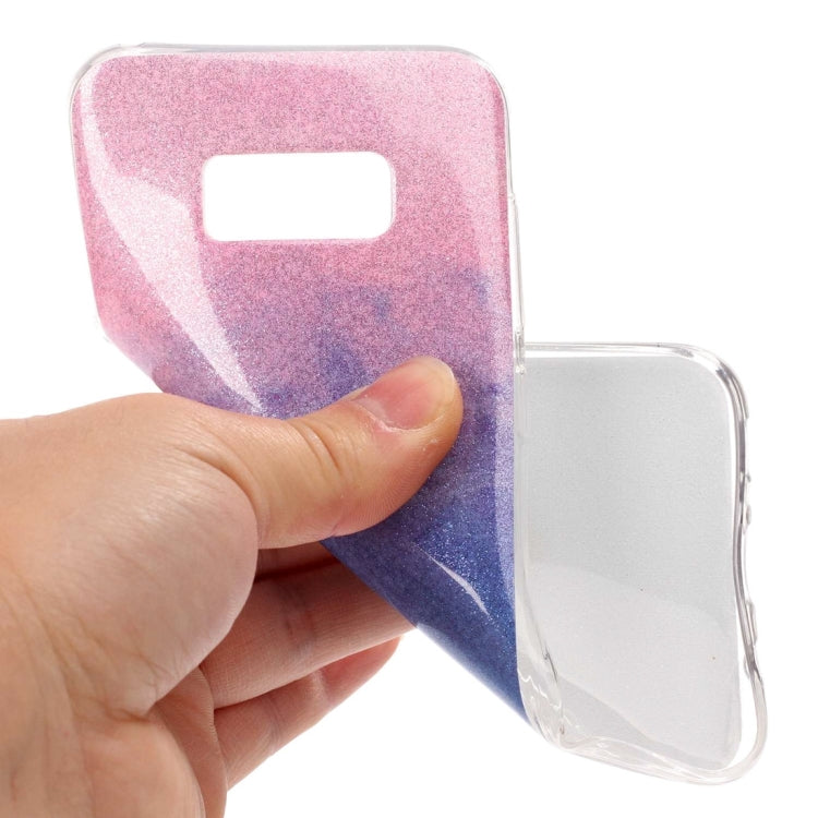 For Galaxy S8 + / G955 Glitter Powder Protective Back Cover Soft Case
