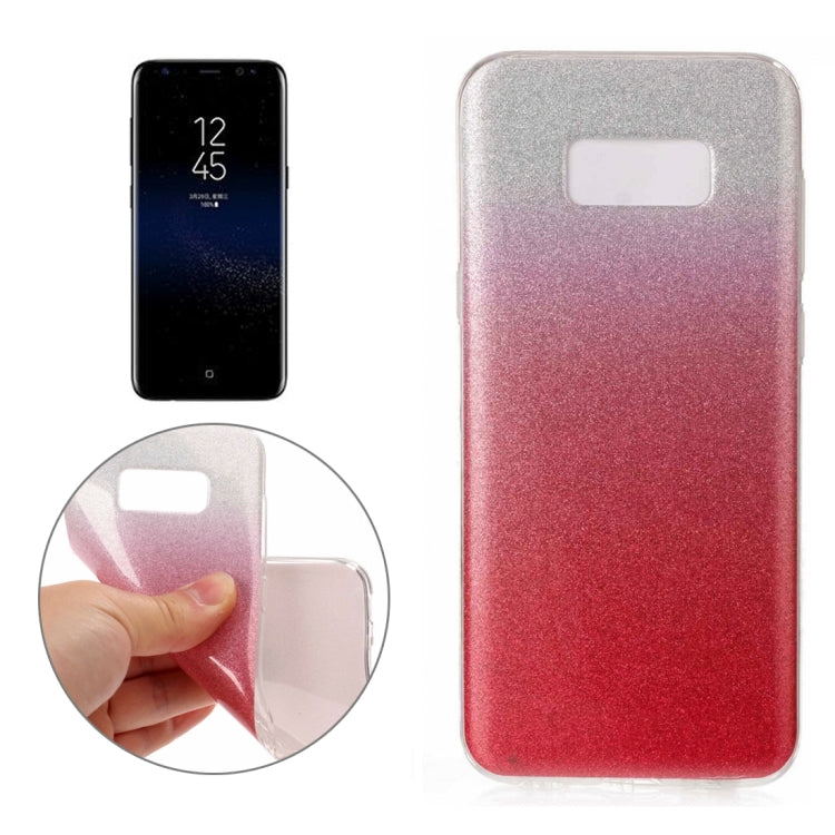 For Galaxy S8 + / G955 Glitter Powder Protective Back Cover Soft Case
