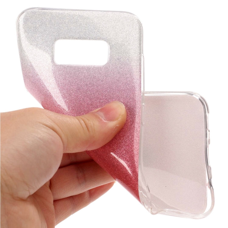 For Galaxy S8 + / G955 Glitter Powder Protective Back Cover Soft Case