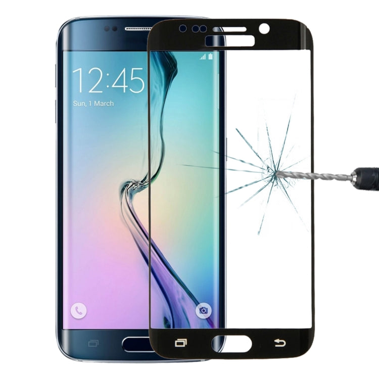For Galaxy S6 Edge+ / G928 0.3mm 9H Surface Hardness 3D Explosion-proof Colorized Electroplating Tempered Glass Full Screen Film