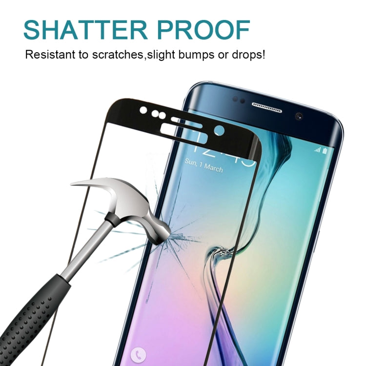 For Galaxy S6 Edge+ / G928 0.3mm 9H Surface Hardness 3D Explosion-proof Colorized Electroplating Tempered Glass Full Screen Film