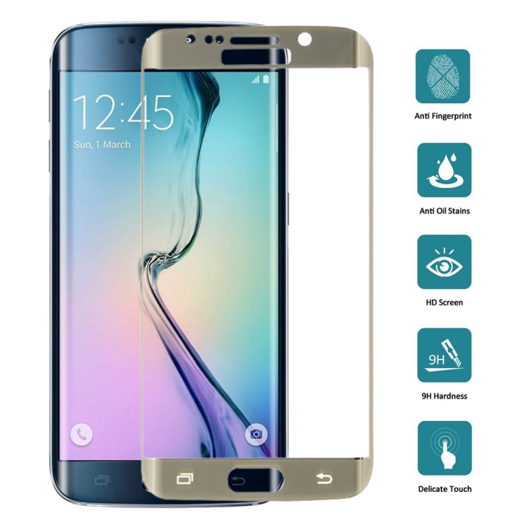 For Galaxy S6 Edge+ / G928 0.3mm 9H Surface Hardness 3D Explosion-proof Colorized Electroplating Tempered Glass Full Screen Film
