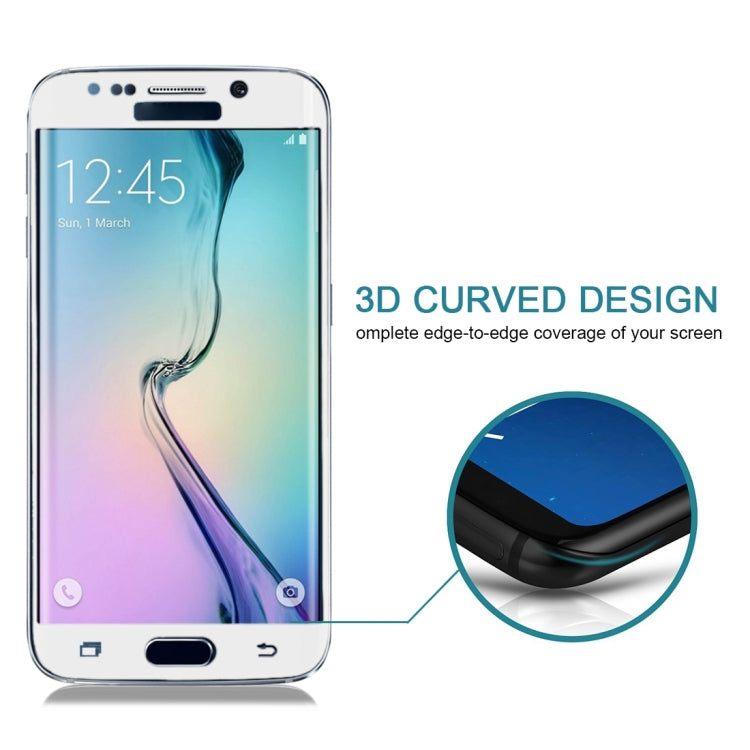 For Galaxy S6 Edge+ / G928 0.3mm 9H Surface Hardness 3D Explosion-proof Colorized Electroplating Tempered Glass Full Screen Film