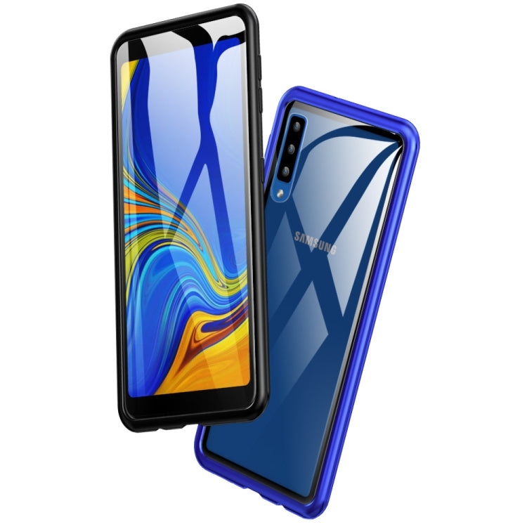 Arc Series Metal Frame + Tempered Glass Cover Case for Galaxy A7 (2018)