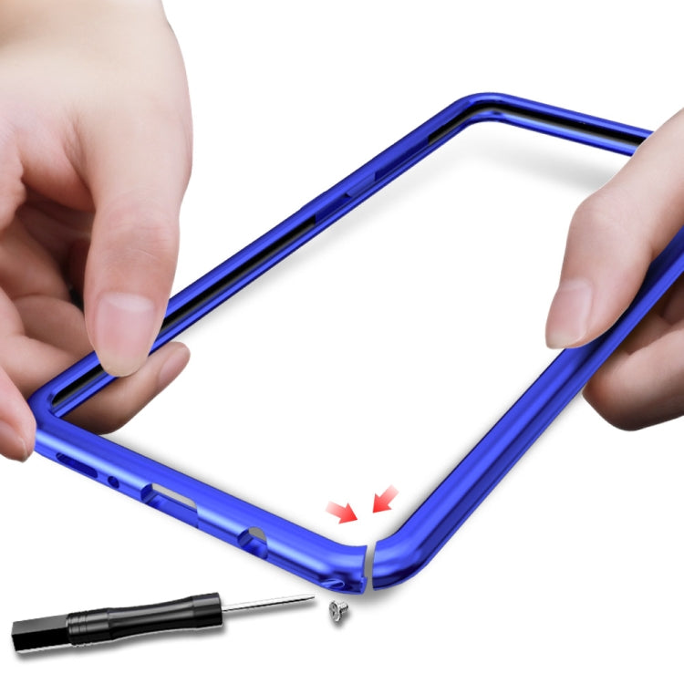 Arc Series Metal Frame + Tempered Glass Cover Case for Galaxy A7 (2018)