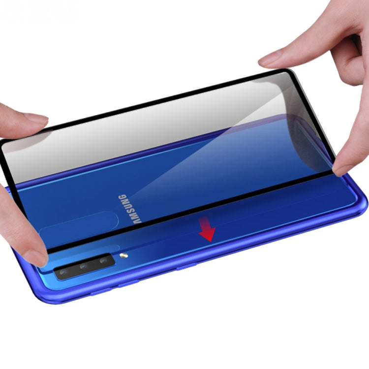 Arc Series Metal Frame + Tempered Glass Cover Case for Galaxy A7 (2018)