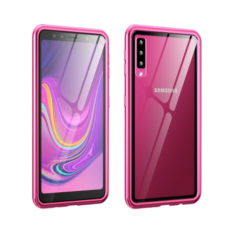 Arc Series Metal Frame + Tempered Glass Cover Case for Galaxy A7 (2018)