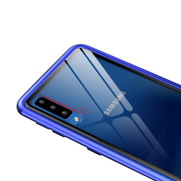 Arc Series Metal Frame + Tempered Glass Cover Case for Galaxy A7 (2018)