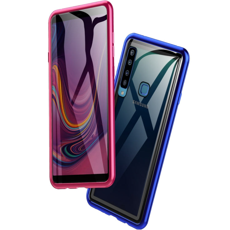 Arc Series Metal Frame + Tempered Glass Cover Case for Galaxy A9 (2018) / A9s (Blue)