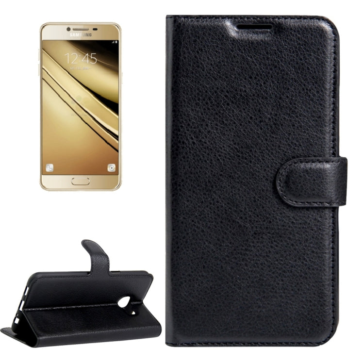For Galaxy C5 / C500 Litchi Texture Horizontal Flip Leather Case with Magnetic Buckle & Holder & Card Slots & Wallet