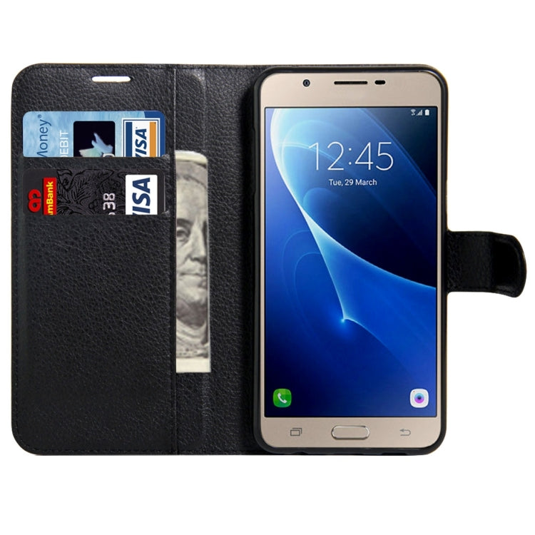 For Galaxy C5 / C500 Litchi Texture Horizontal Flip Leather Case with Magnetic Buckle & Holder & Card Slots & Wallet