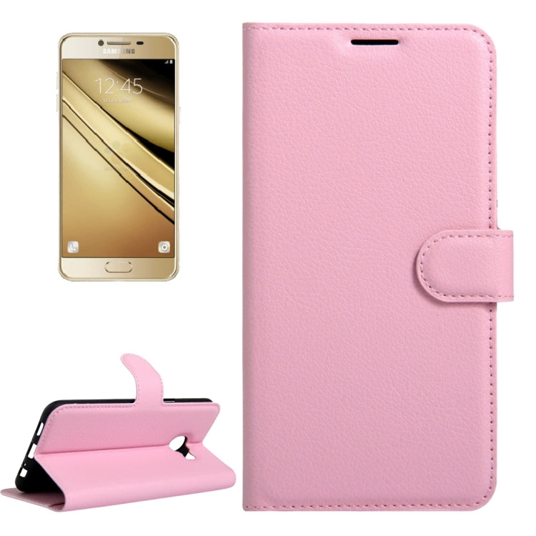 For Galaxy C5 / C500 Litchi Texture Horizontal Flip Leather Case with Magnetic Buckle & Holder & Card Slots & Wallet