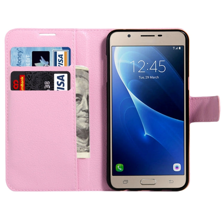 For Galaxy C5 / C500 Litchi Texture Horizontal Flip Leather Case with Magnetic Buckle & Holder & Card Slots & Wallet