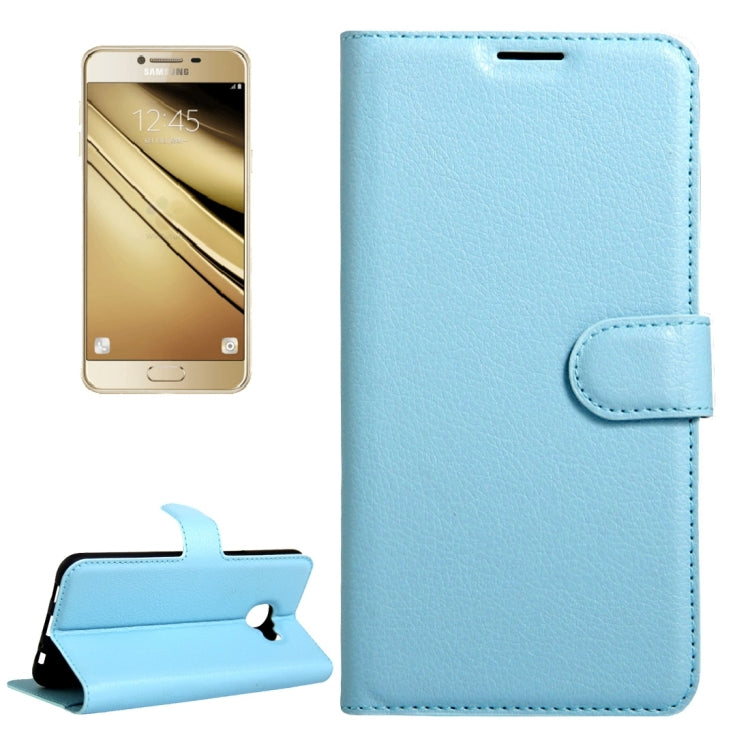 For Galaxy C5 / C500 Litchi Texture Horizontal Flip Leather Case with Magnetic Buckle & Holder & Card Slots & Wallet