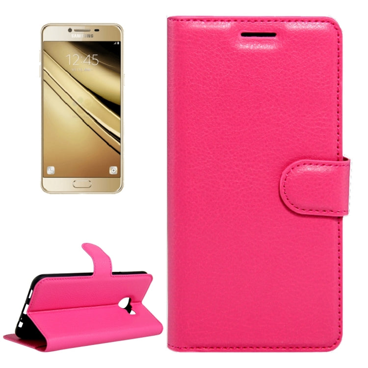 For Galaxy C5 / C500 Litchi Texture Horizontal Flip Leather Case with Magnetic Buckle & Holder & Card Slots & Wallet