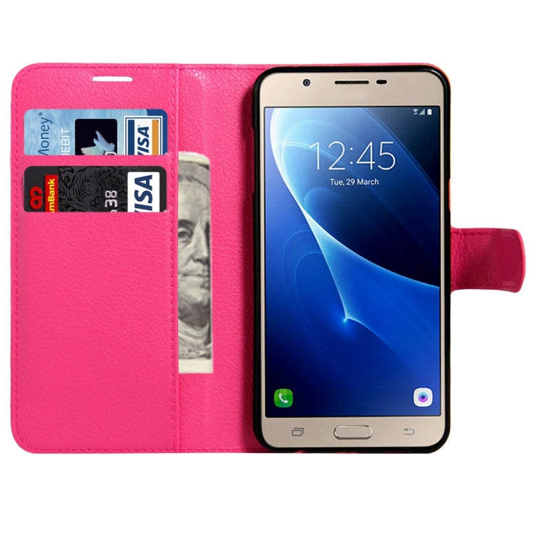 For Galaxy C5 / C500 Litchi Texture Horizontal Flip Leather Case with Magnetic Buckle & Holder & Card Slots & Wallet