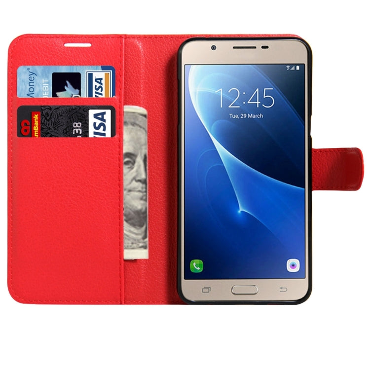 For Galaxy C5 / C500 Litchi Texture Horizontal Flip Leather Case with Magnetic Buckle & Holder & Card Slots & Wallet