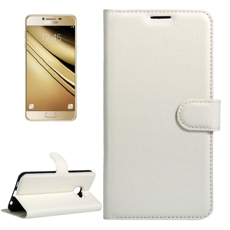 For Galaxy C5 / C500 Litchi Texture Horizontal Flip Leather Case with Magnetic Buckle & Holder & Card Slots & Wallet