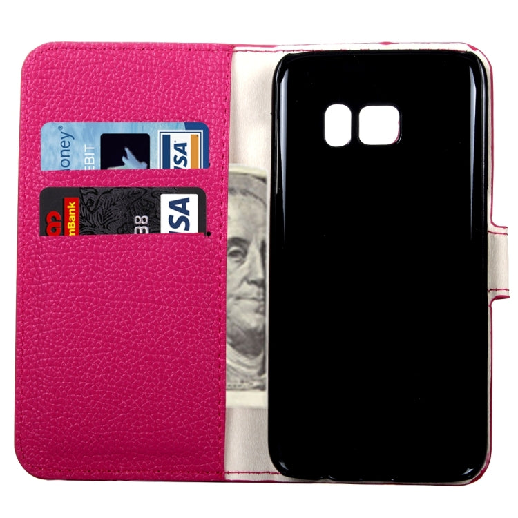 For Galaxy C7 / C700 Litchi Texture Horizontal Flip Leather Case with Magnetic Buckle & Holder & Card Slots & Wallet