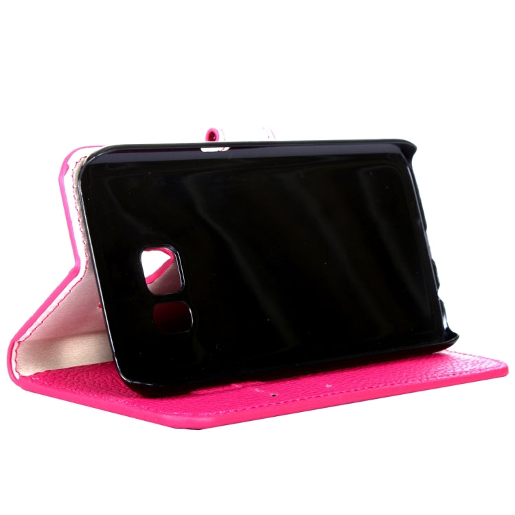 For Galaxy C7 / C700 Litchi Texture Horizontal Flip Leather Case with Magnetic Buckle & Holder & Card Slots & Wallet