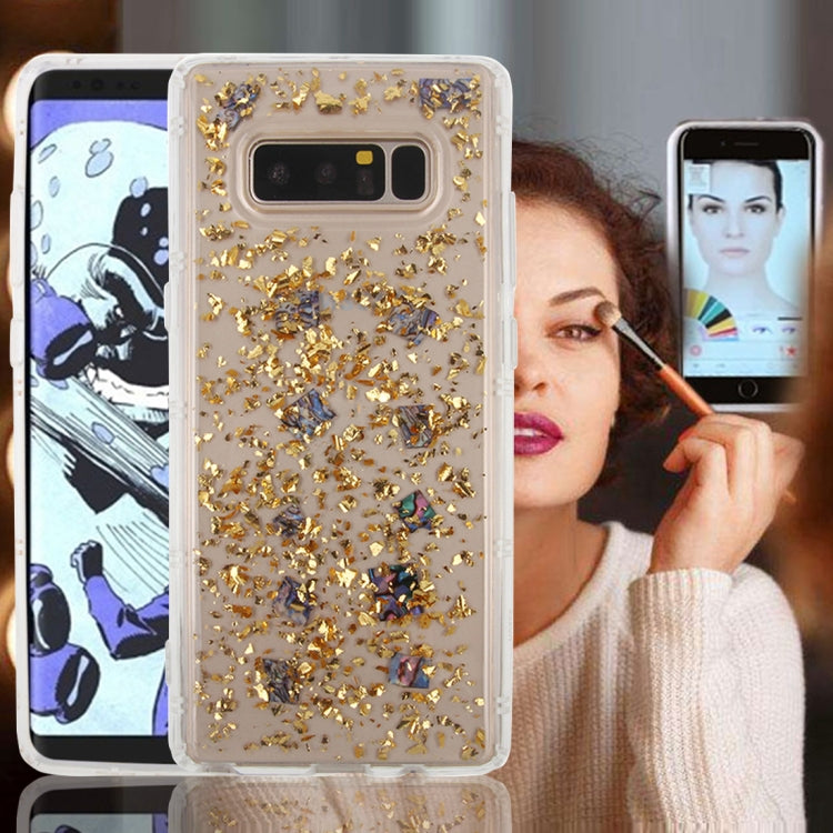 For Galaxy Note 8 Anti-Gravity Nano-suction Technology Sticky Selfie Glitter Sequins Pattern TPU Protective Case