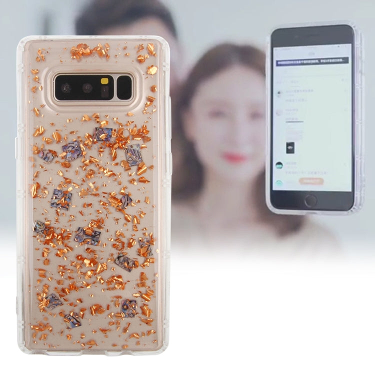 For Galaxy Note 8 Anti-Gravity Nano-suction Technology Sticky Selfie Glitter Sequins Pattern TPU Protective Case