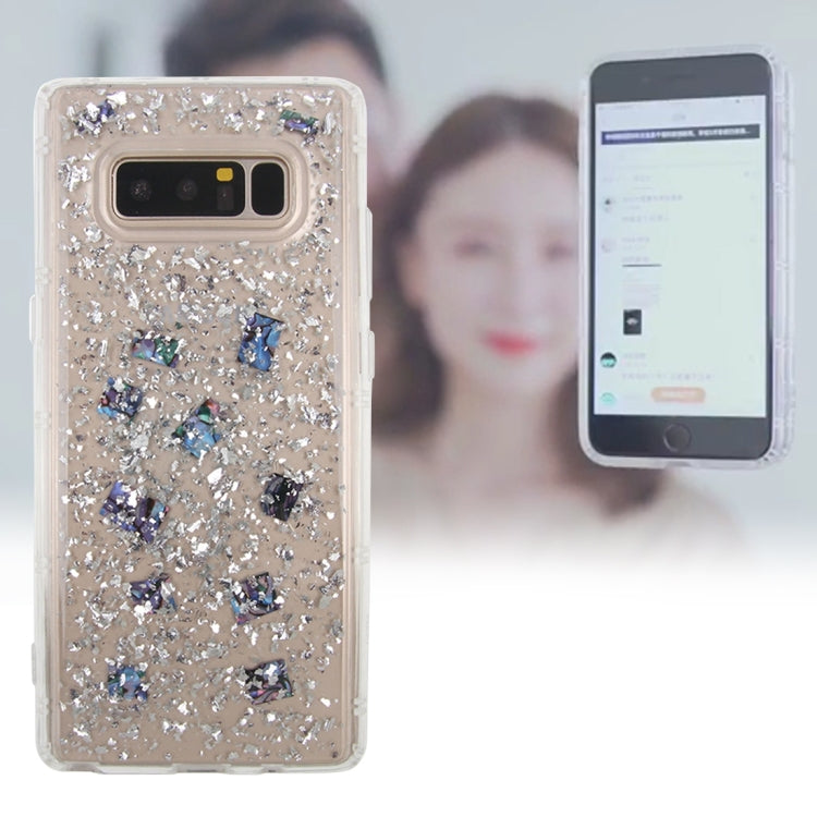 For Galaxy Note 8 Anti-Gravity Nano-suction Technology Sticky Selfie Glitter Sequins Pattern TPU Protective Case