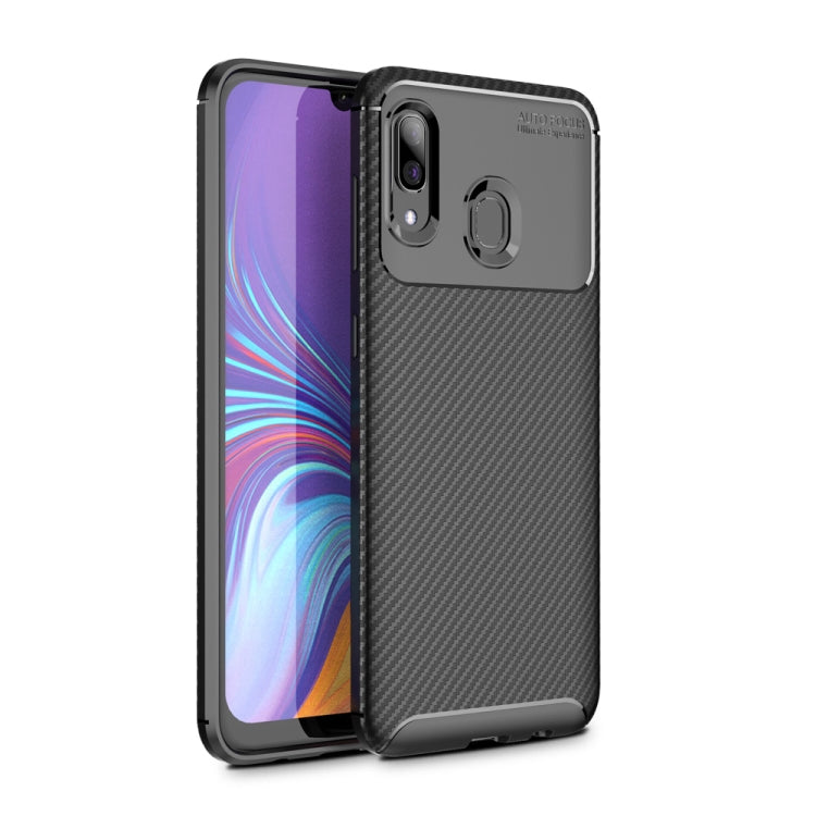 Carbon Fiber Texture Shockproof TPU Case for Galaxy A40