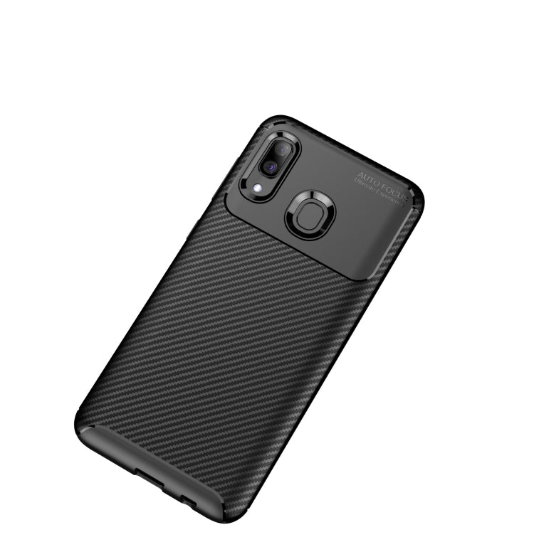Carbon Fiber Texture Shockproof TPU Case for Galaxy A40